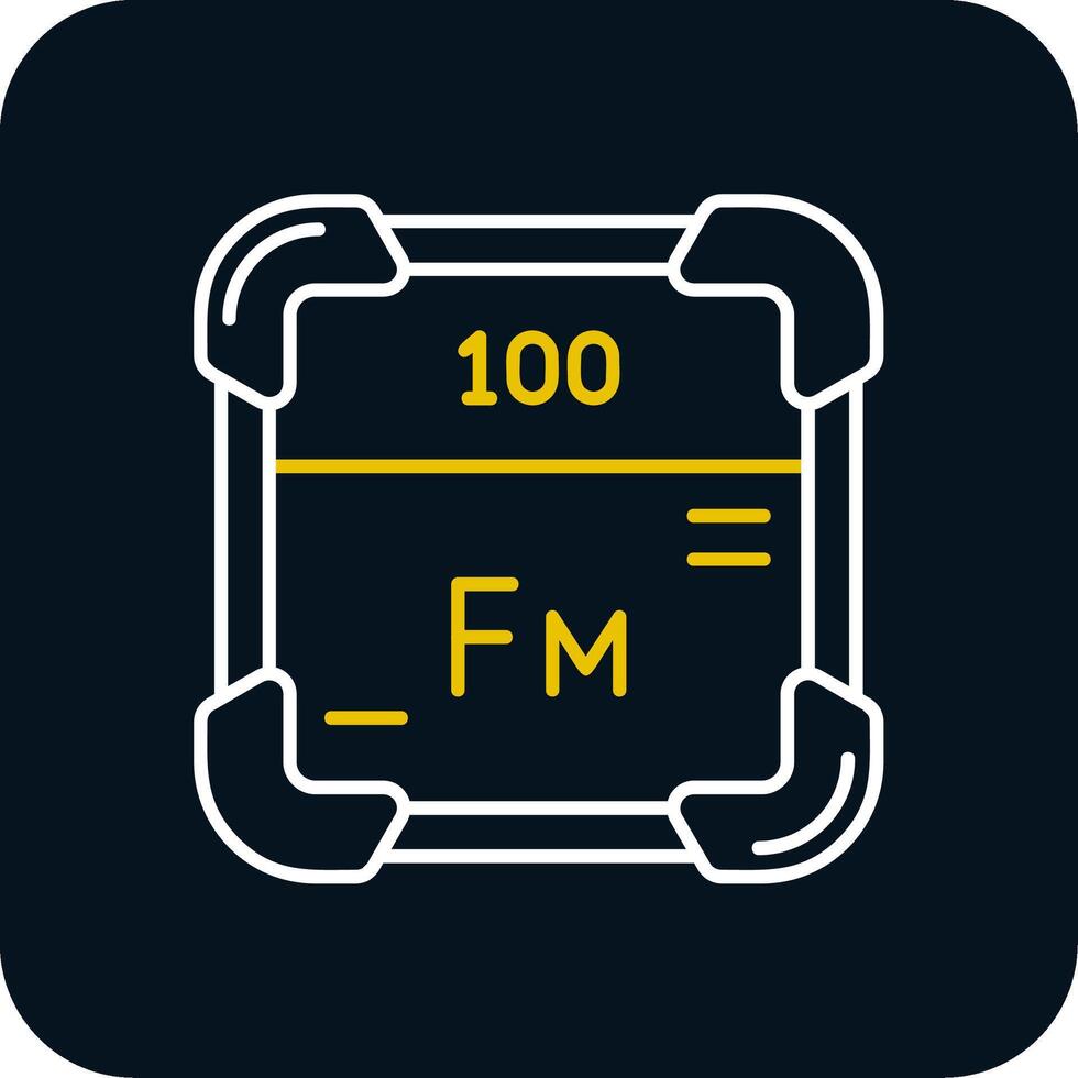 Fermium Linie Gelb Weiß Symbol vektor