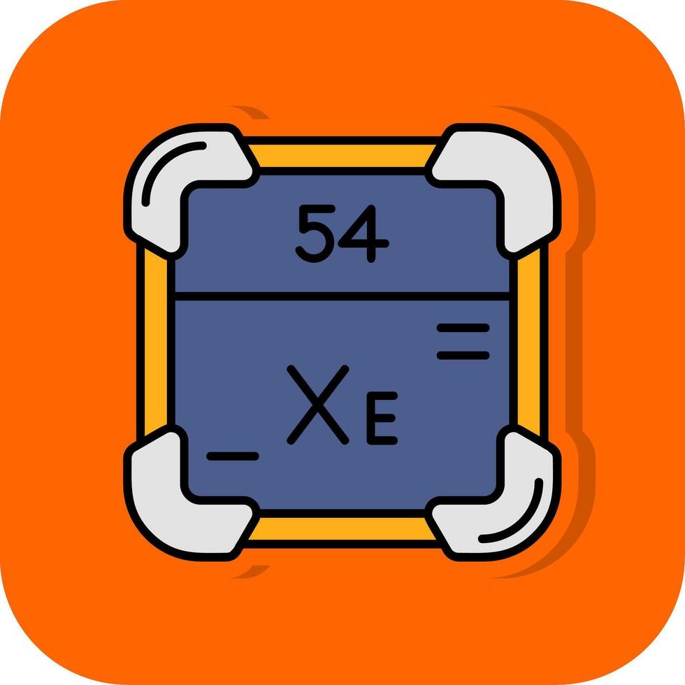 Xenon gefüllt Orange Hintergrund Symbol vektor