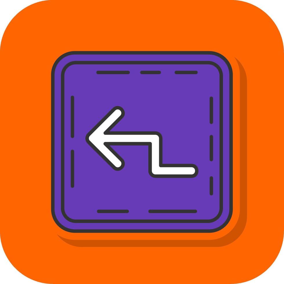 sicksack- fylld orange bakgrund ikon vektor