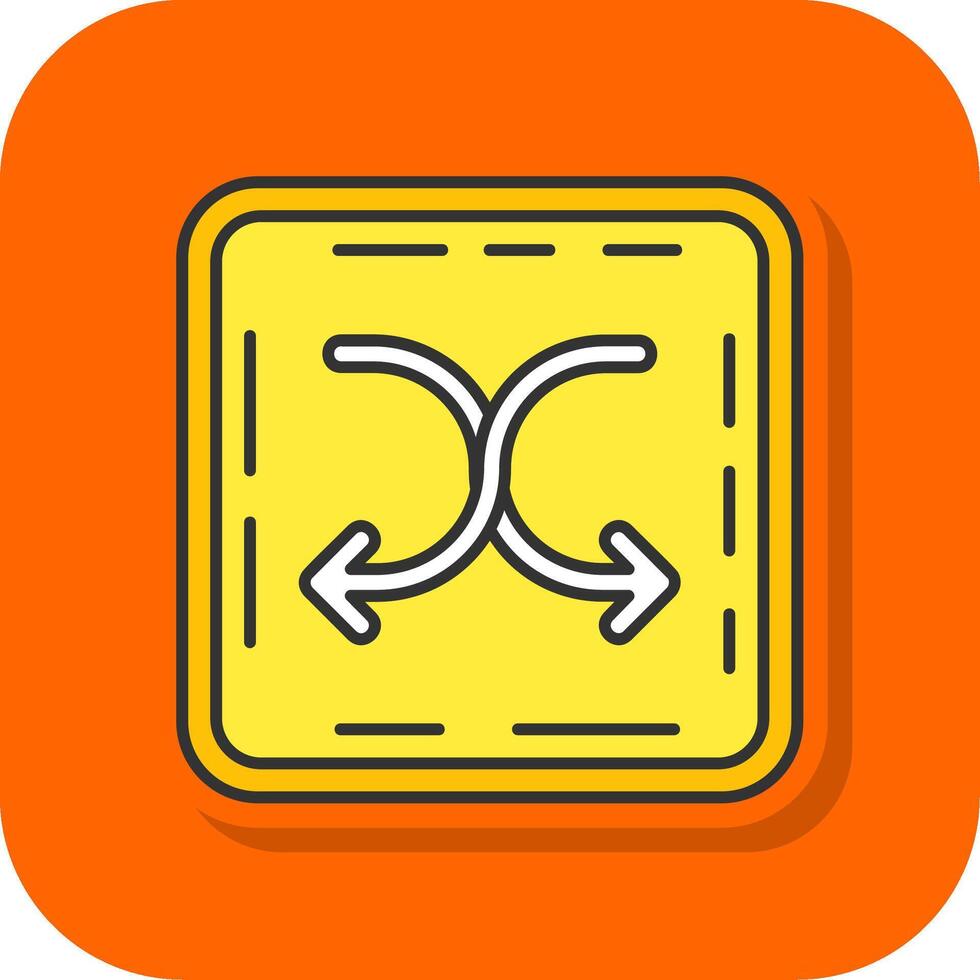 Mischen gefüllt Orange Hintergrund Symbol vektor