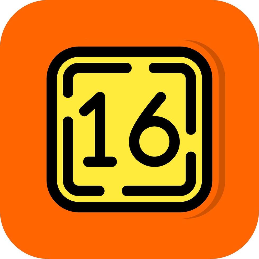 sexton fylld orange bakgrund ikon vektor