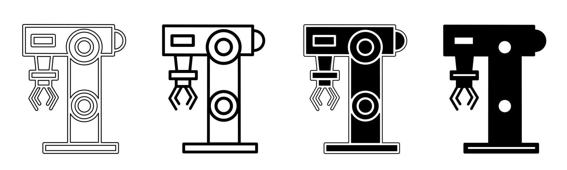 schwarz und Weiß Illustration von ein Konstruktion. Konstruktion Symbol Sammlung mit Linie. Lager Vektor Illustration.