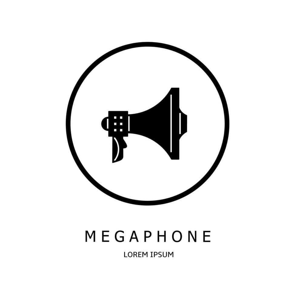Logo Vektor Design zum Geschäft. Megaphon Logos.