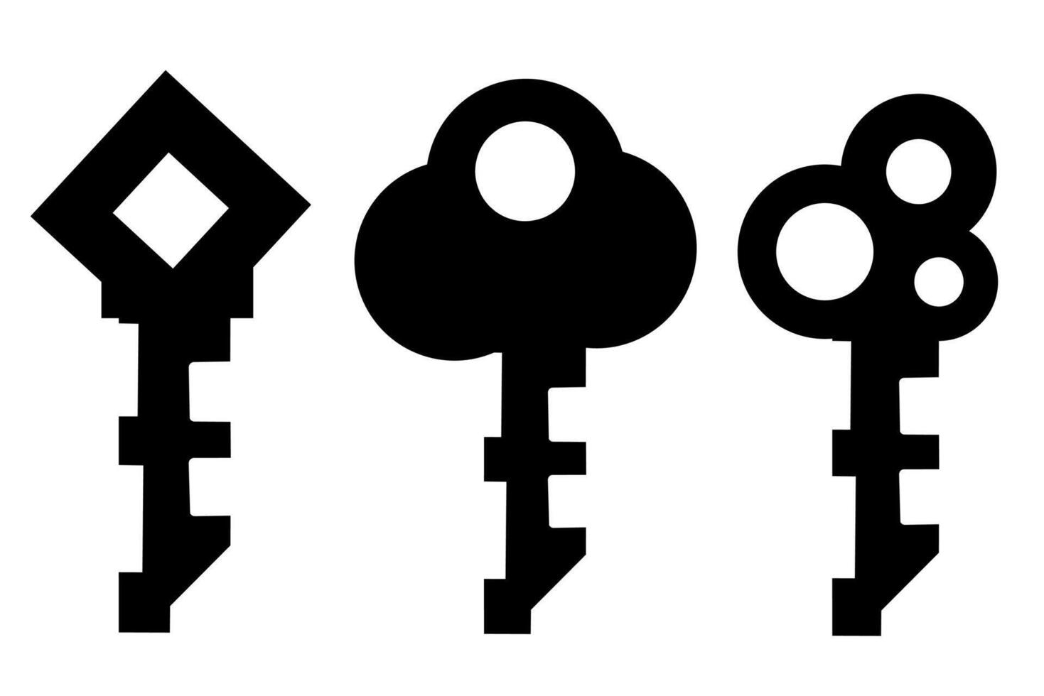 Schlüssel Symbol. Sammlung Vektor Illustration von Symbole zum Geschäft. schwarz Symbol Design.