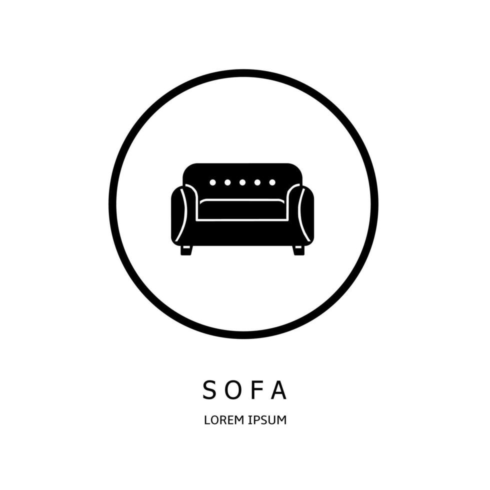 Logo Vektor Design zum Geschäft. Sofa Logos.