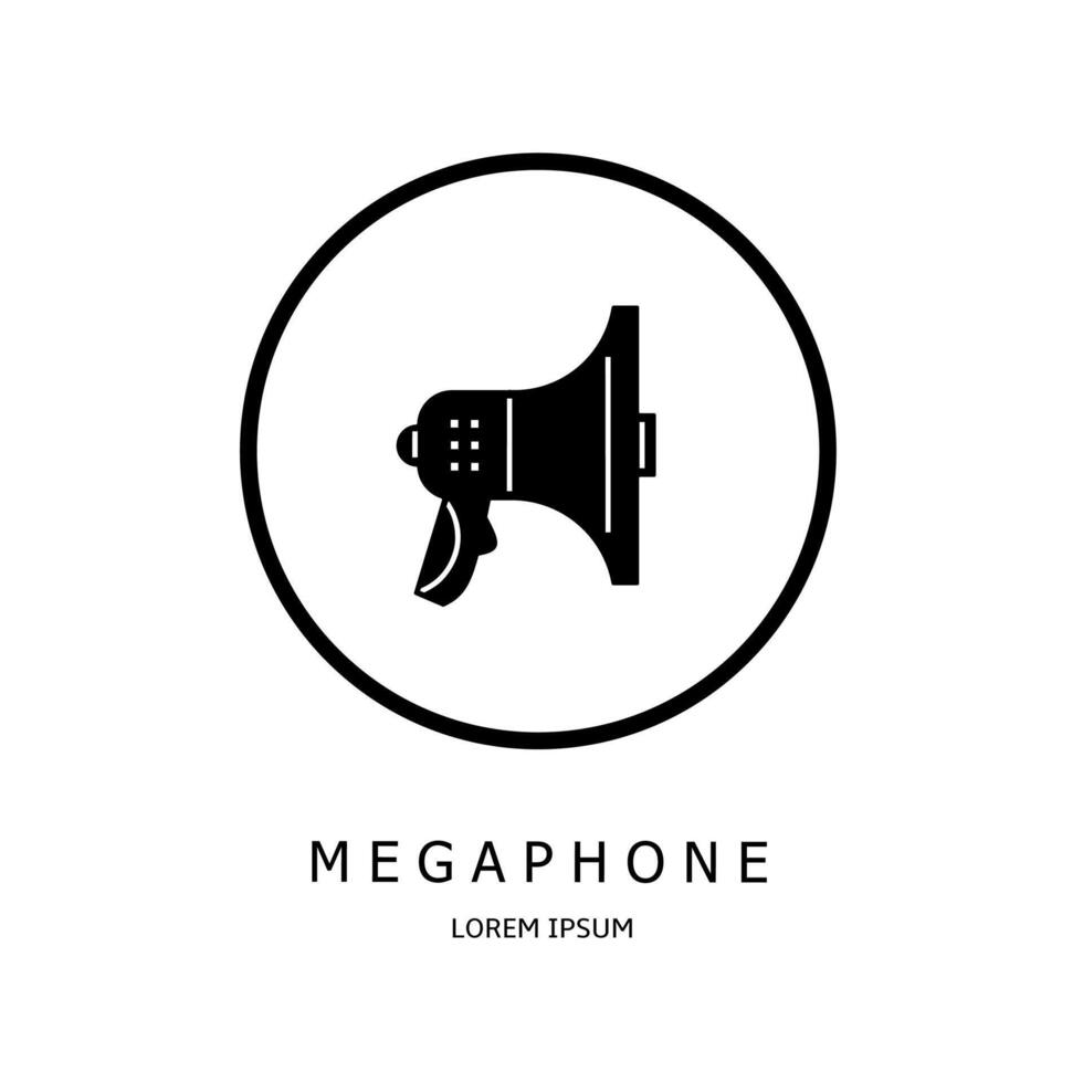 Logo Vektor Design zum Geschäft. Megaphon Logos.