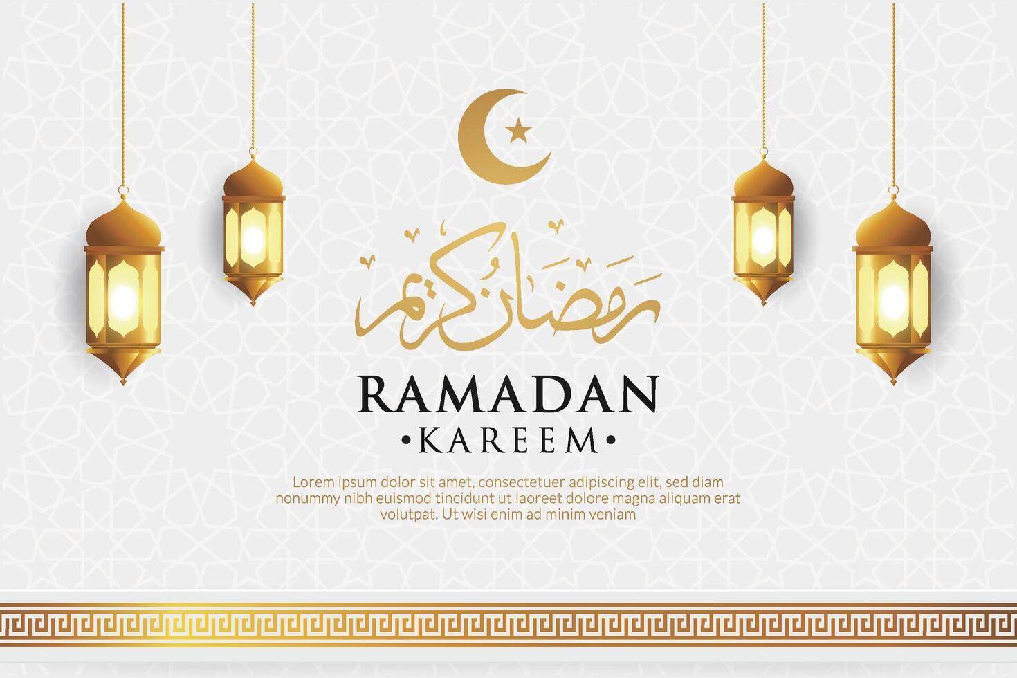 Vektor elegant luxuriös Ramadan, eid al-fitr, islamisch Hintergrund dekorativ Gruß Karte