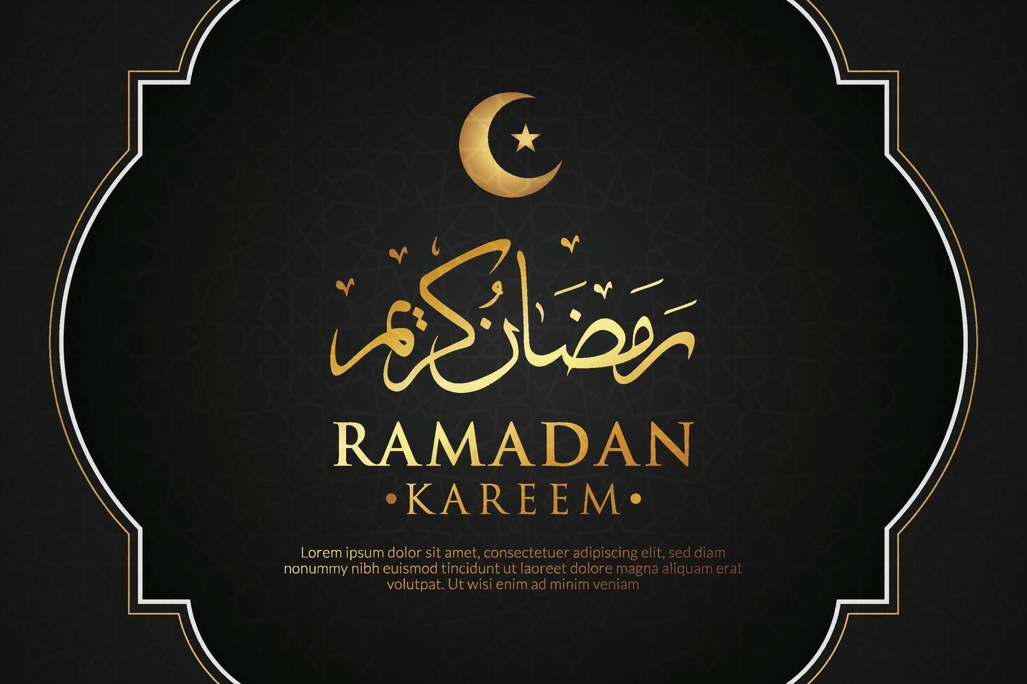 Vektor elegant luxuriös Ramadan, eid al-fitr, islamisch Hintergrund dekorativ Gruß Karte