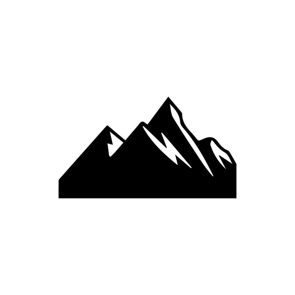 montain Gliederung Bilder. Vektor Illustration und Logo.