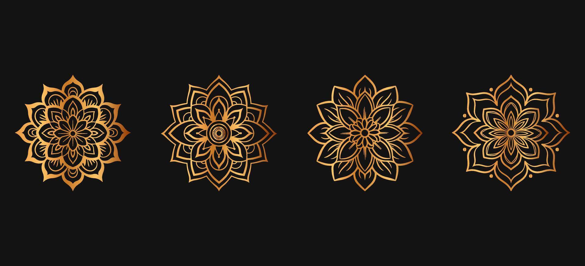 Mandala. Luxus golden runden Ornament Muster. Henna tätowieren Mandala. mehndi Stil. Luxus mandala, golden Muster vektor