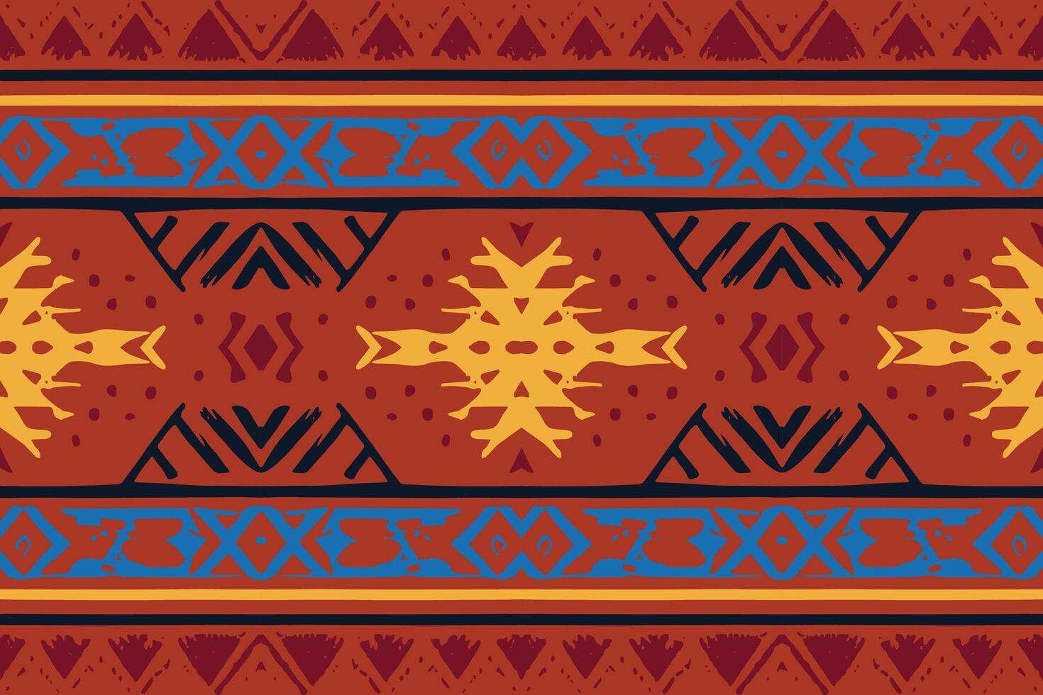 ikat geometrisk prydnad med ruter. ikkat. sömlös mönster. aztec stil. stam- etnisk vektor textur. folk broderi, indian, skandinaviska, zigenare, mexikansk, afrikansk matta, tapet.