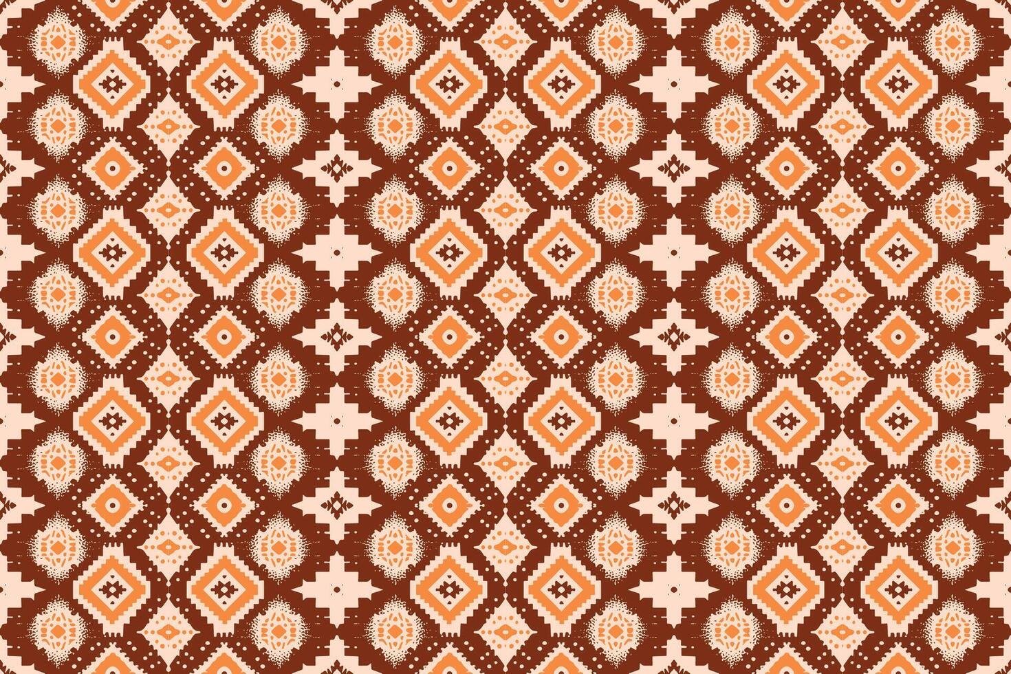 Ikat geometrische Verzierung mit Diamanten. ikkat. nahtloses Muster. aztekischer Stil. Stammes-ethnische Vektortextur. Volksstickerei, indisch, skandinavisch, Zigeuner, mexikanisch, afrikanischer Teppich, Tapete. vektor