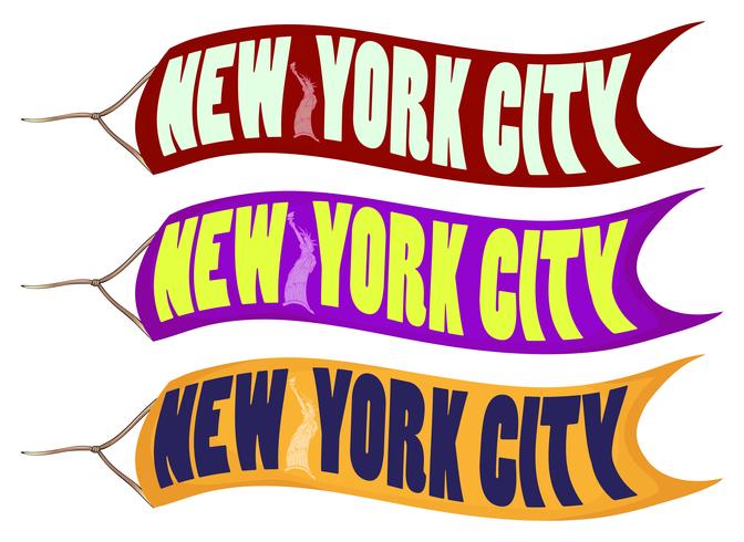 Banderolldesign för New York City vektor