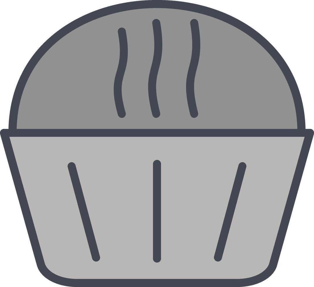 grädde muffin vektor ikon