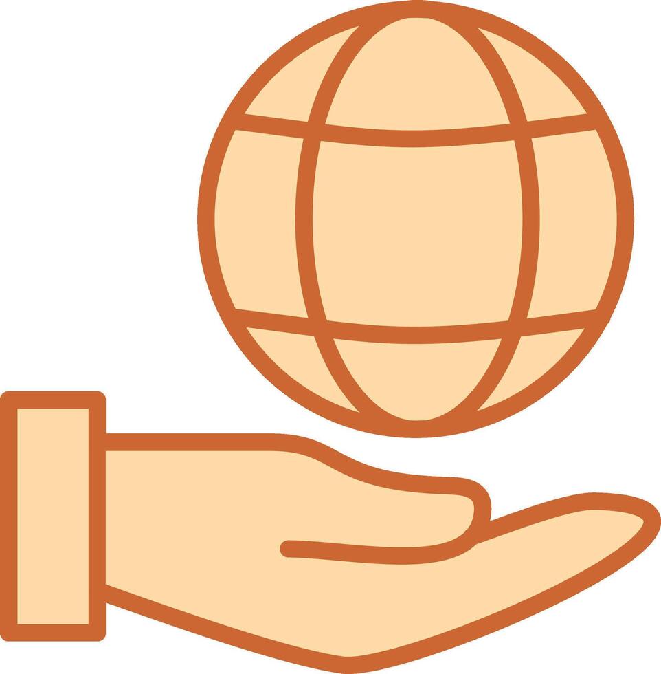 global hand vektor ikon