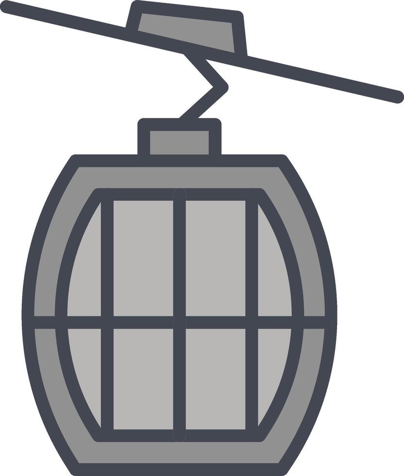 Seilbahn-Vektor-Symbol vektor