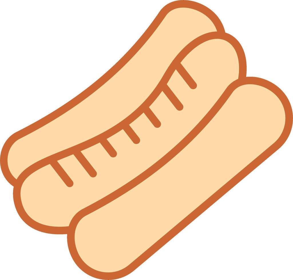 Hot-Dog-Vektor-Symbol vektor