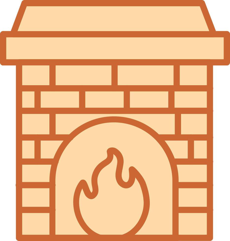 Kamin-Vektor-Symbol vektor