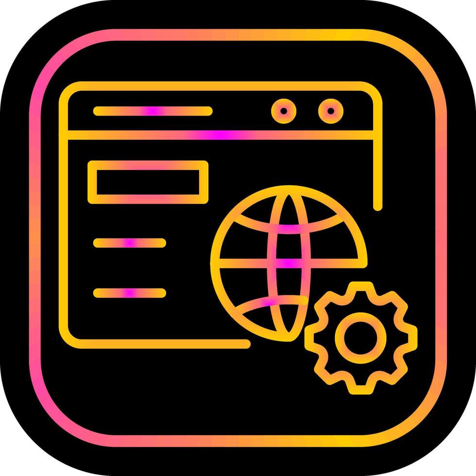 Vektorsymbol für Browsereinstellungen vektor