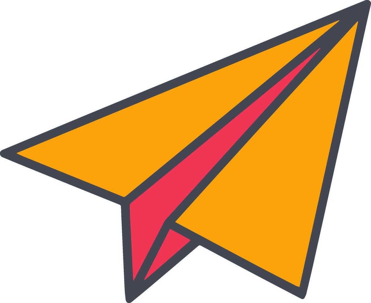 Papierflugzeug-Vektorsymbol vektor
