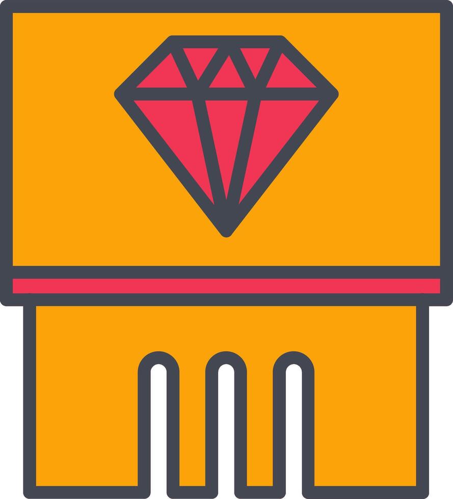 Diamant-Ausstellungsvektorsymbol vektor