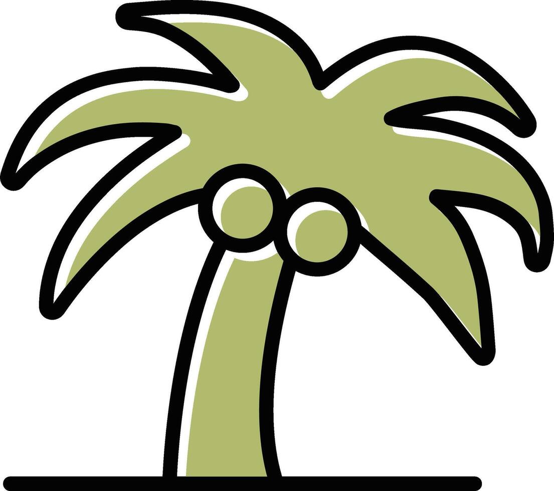 Kokosnussbaum-Vektorsymbol vektor