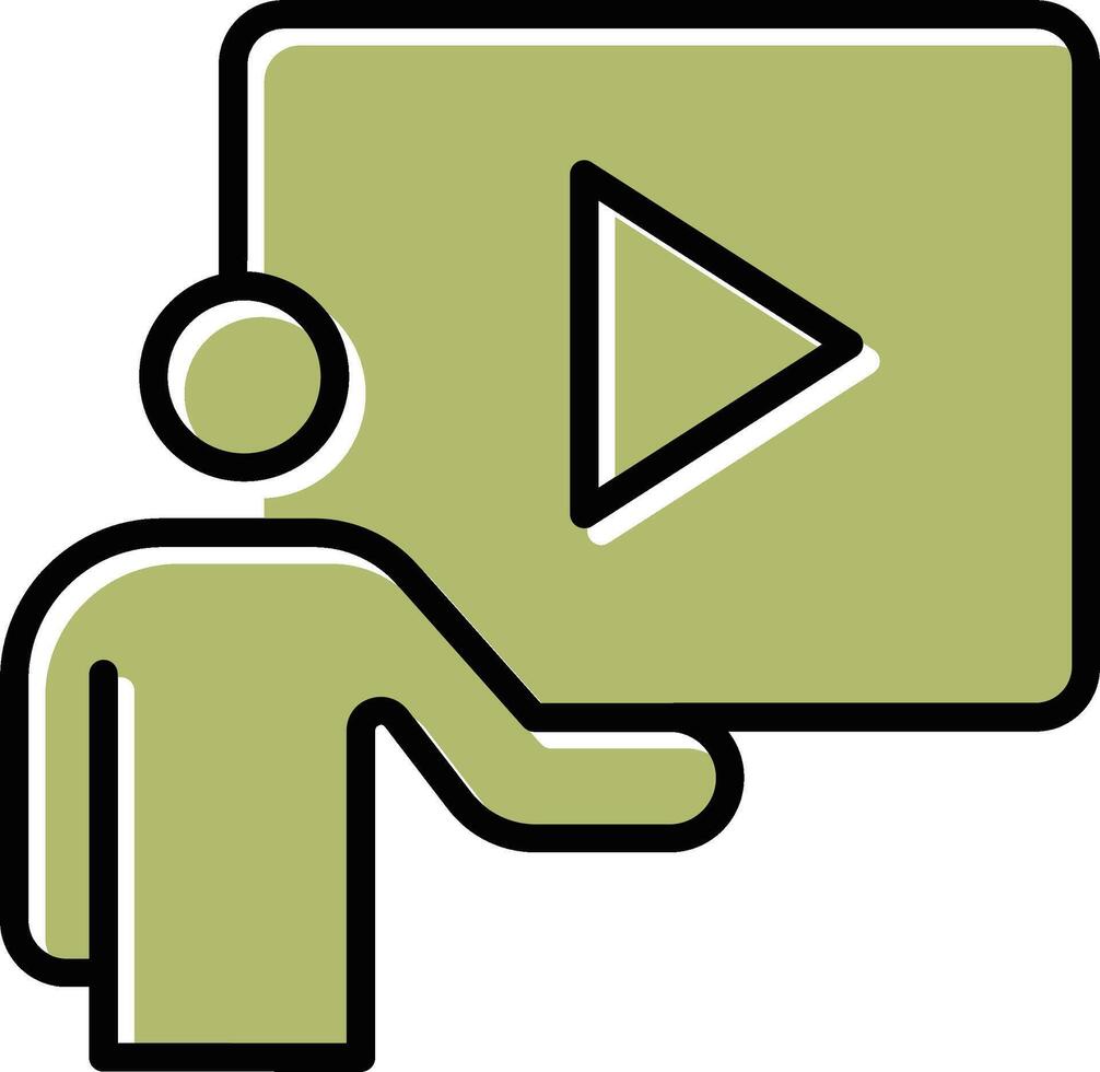 Vektorsymbol für Videounterricht vektor