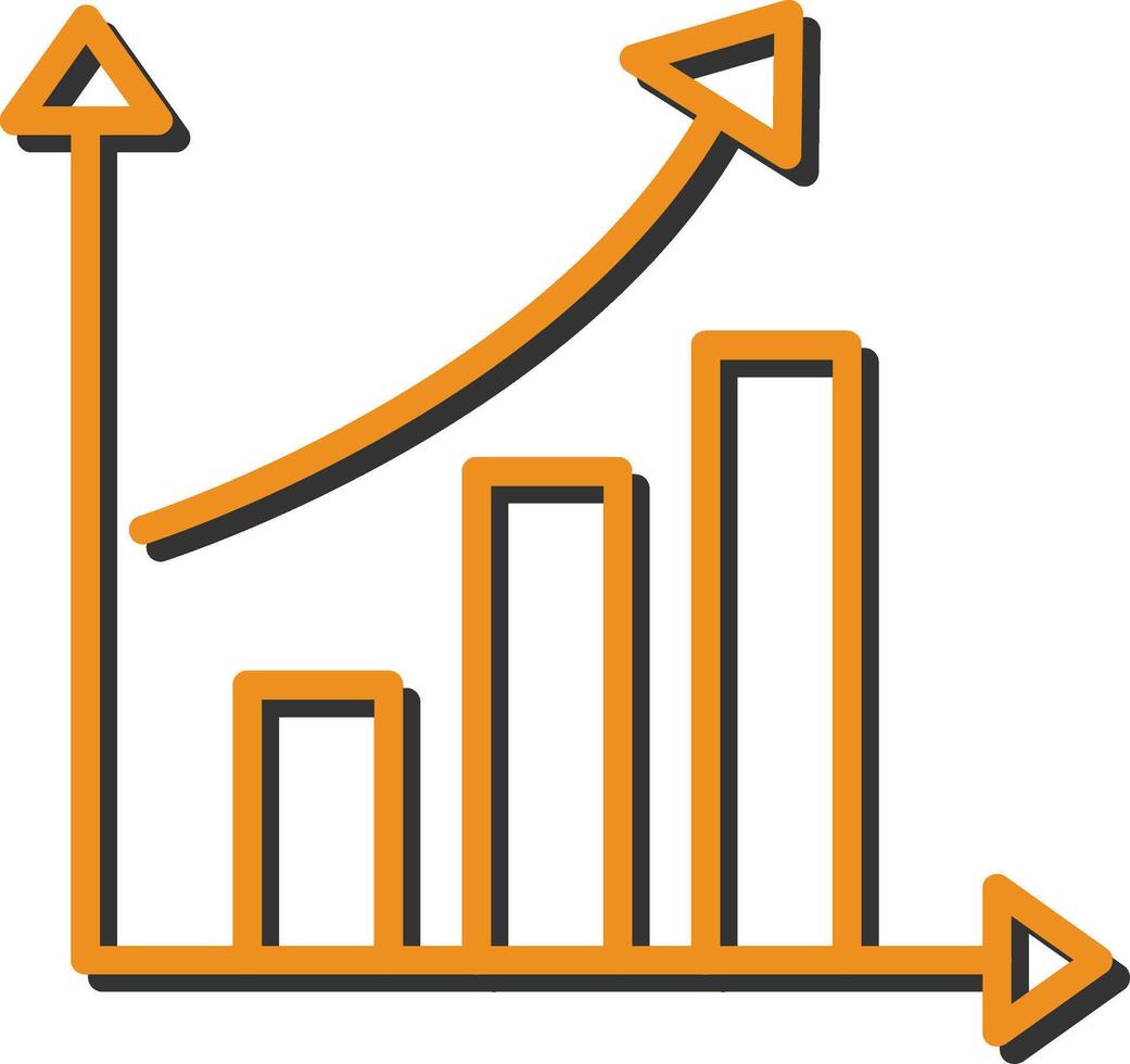 Vektorsymbol für steigende Statistiken vektor