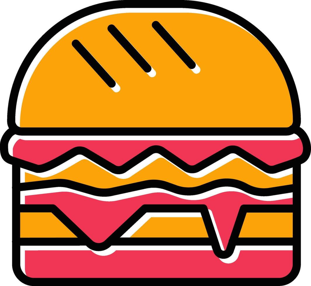 Hamburger-Vektor-Symbol vektor