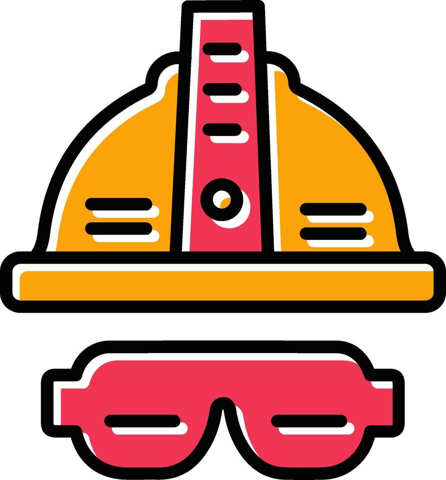 Brille und Helm Vektor Symbol