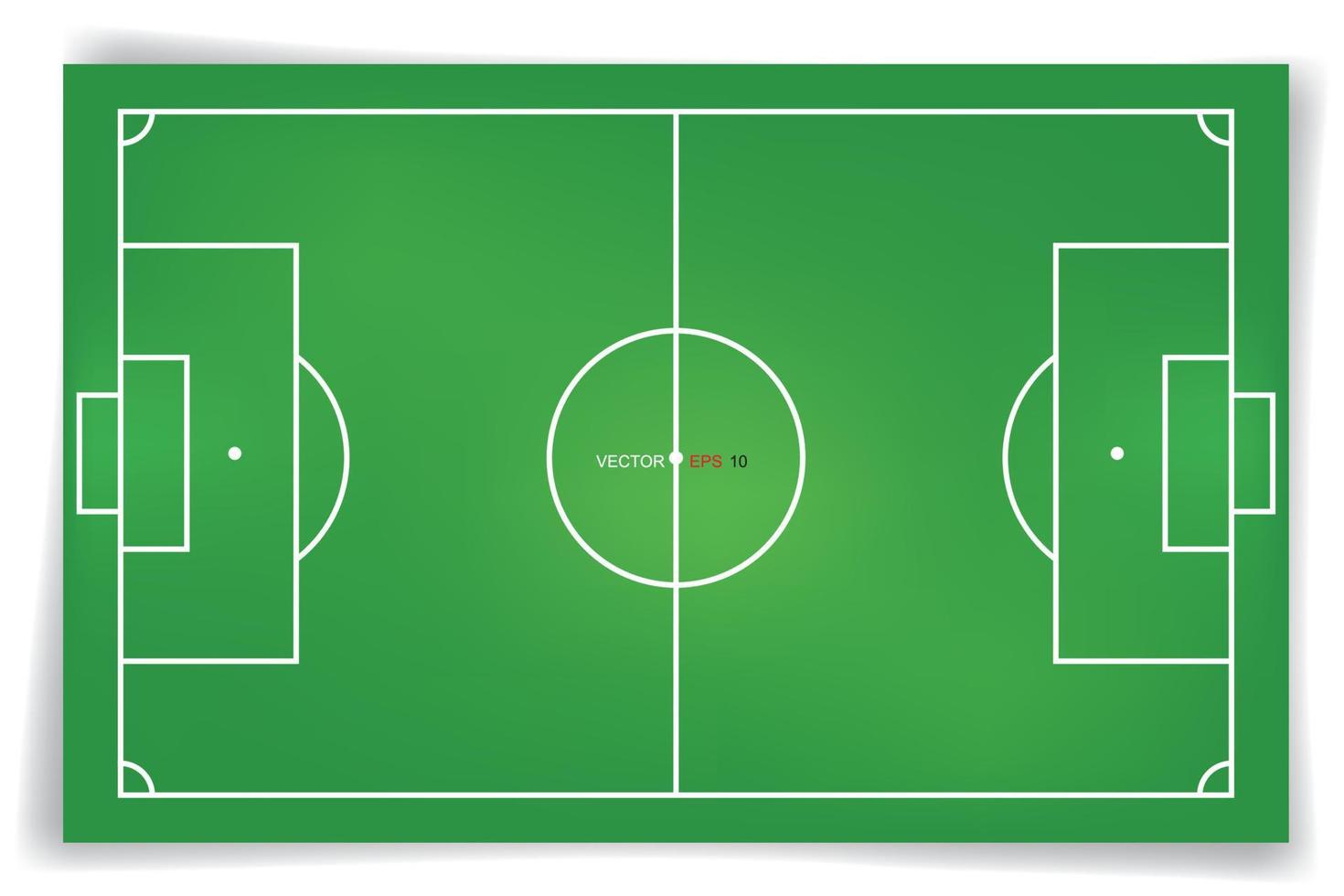 Fußballplatz oder Fußballplatzhintergrund. Vektorgrünes Gericht zum Erstellen eines Fußballspiels. Vektor. vektor