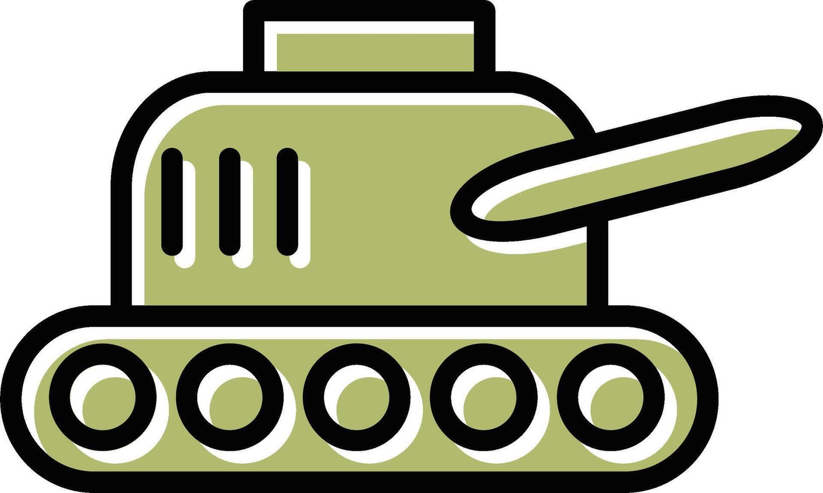Tank-Ausstellungsvektor-Symbol vektor
