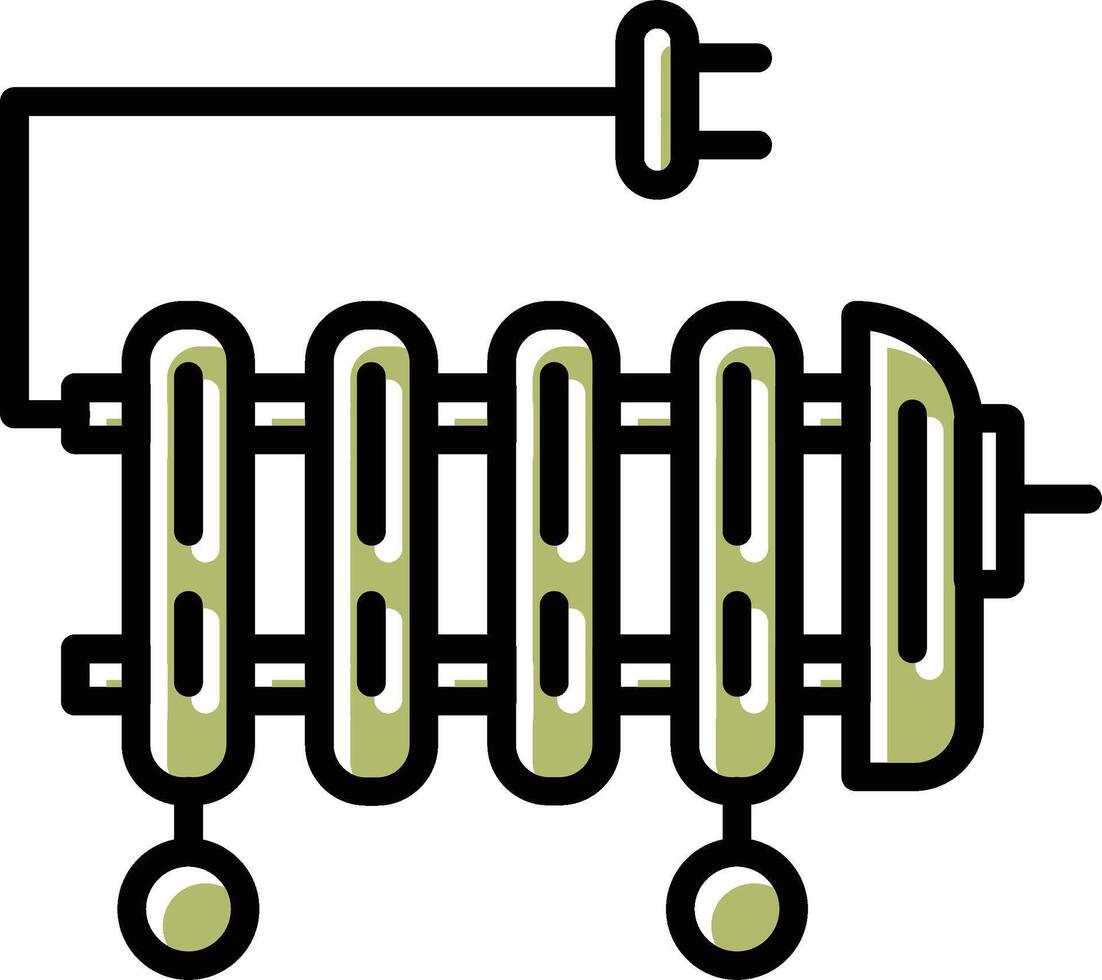olja värmare vektor ikon