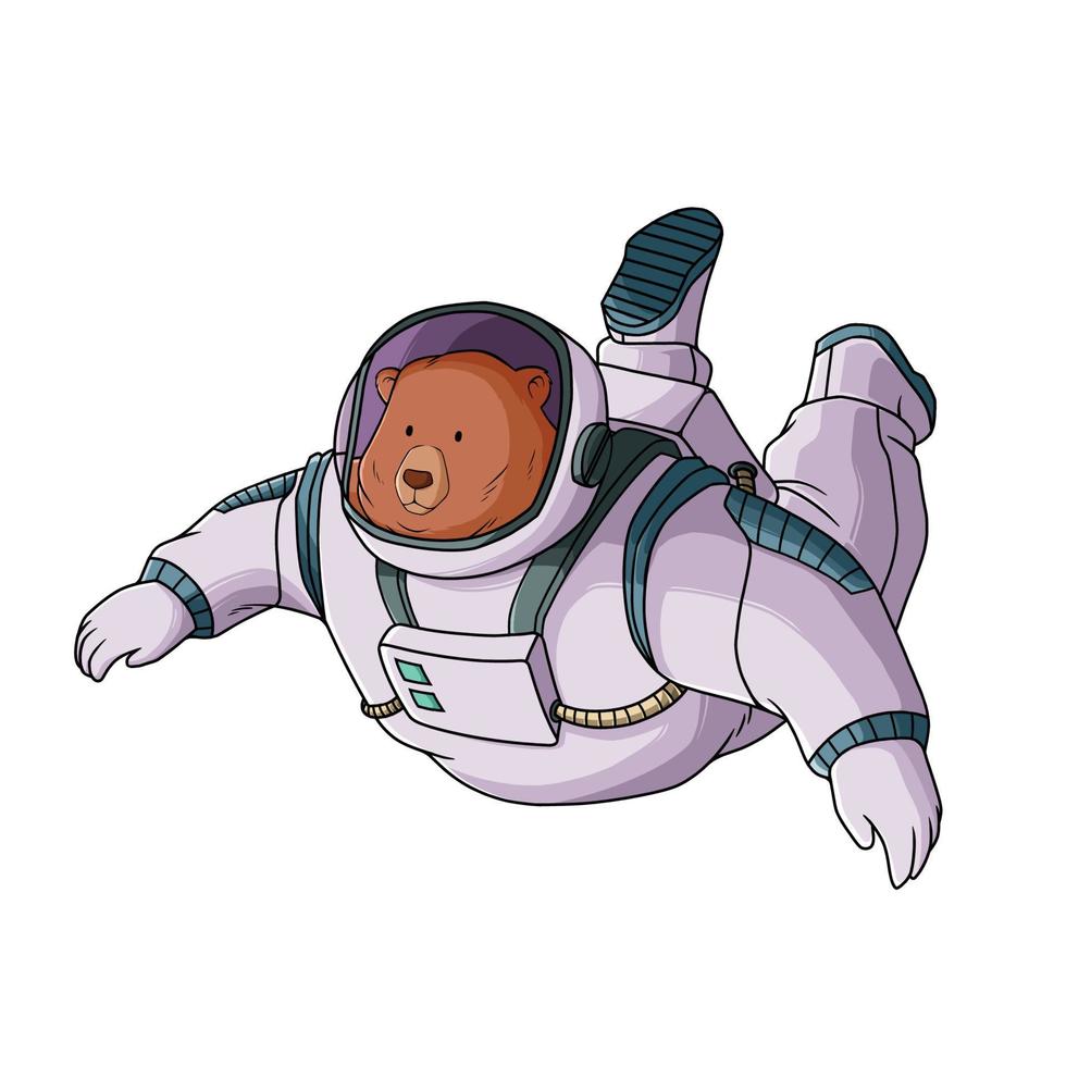 Weltraumbär Astronaut Illustration vektor