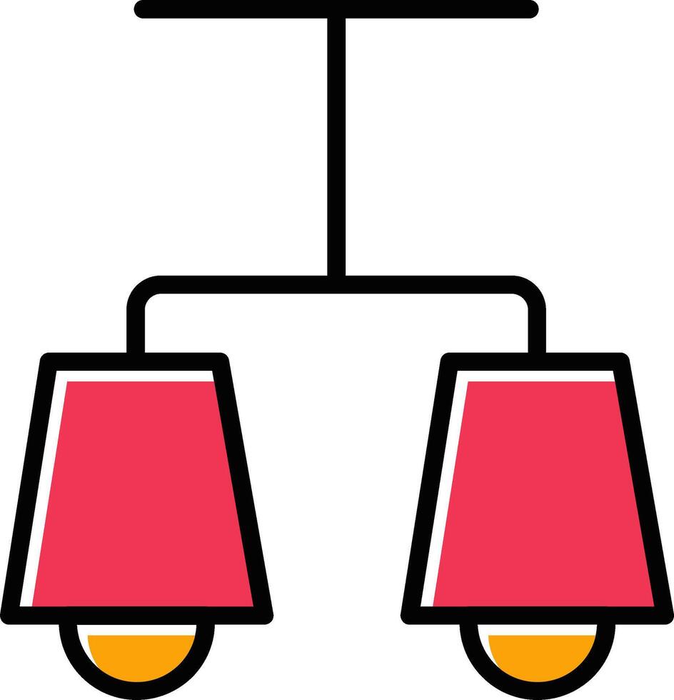 beleuchtetes Lampenvektorsymbol vektor