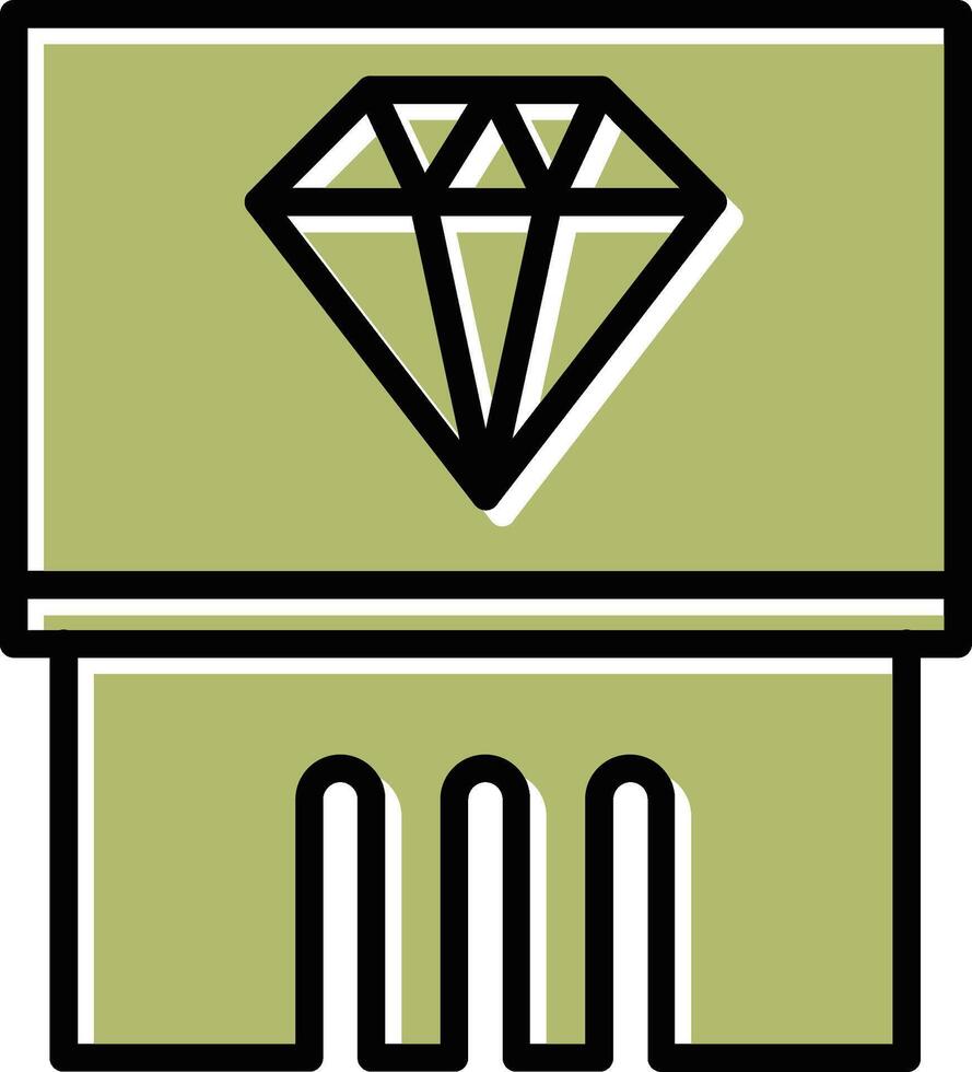 Diamant-Ausstellungsvektorsymbol vektor