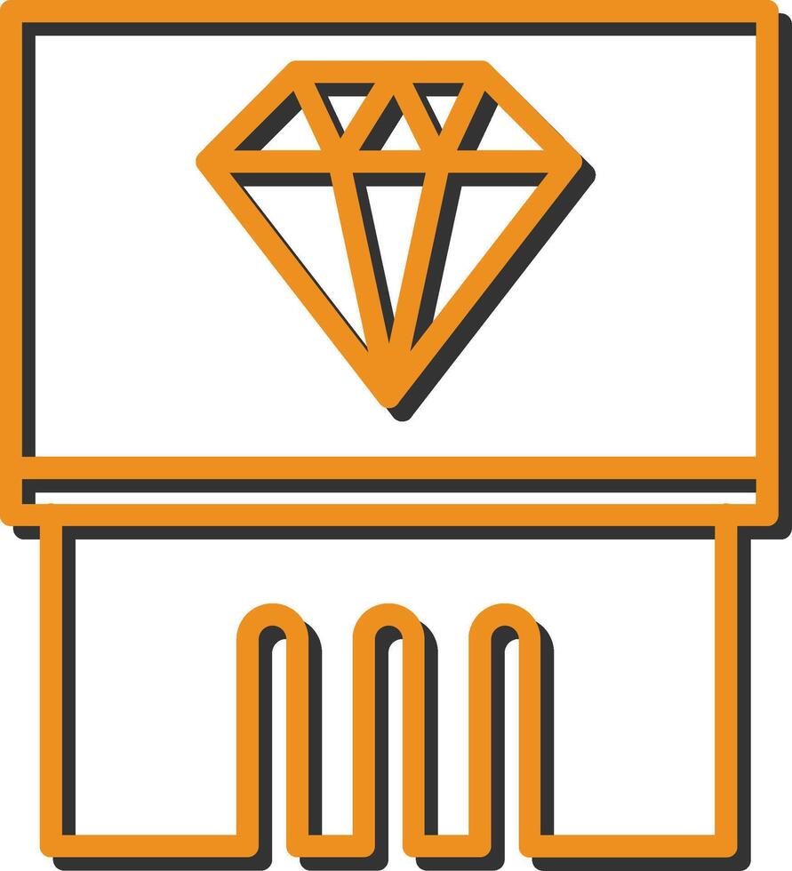 Diamant-Ausstellungsvektorsymbol vektor