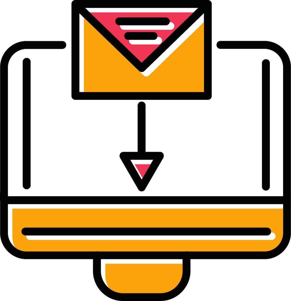 Mail hochladen Vektor Symbol