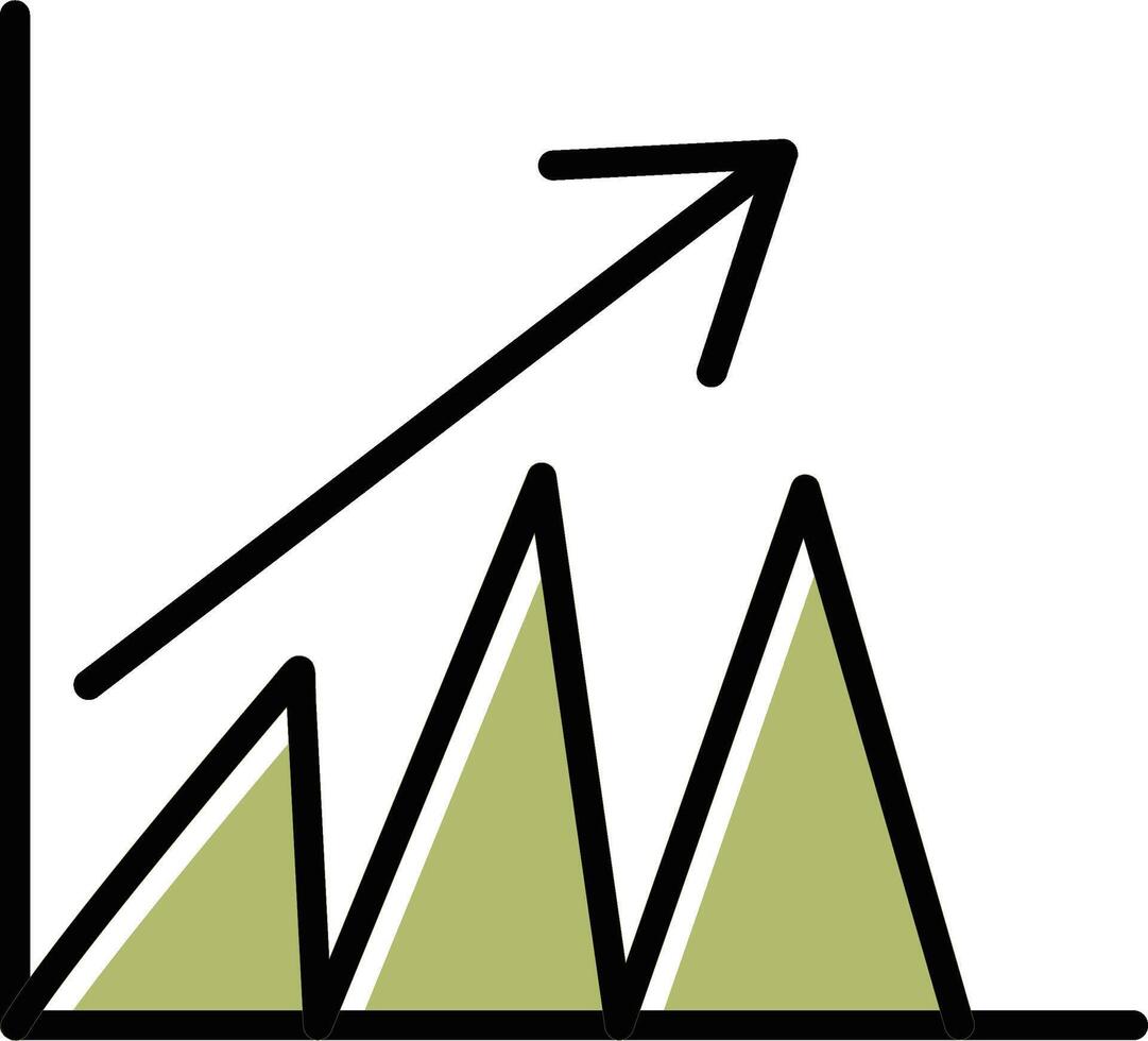 Trend im Diagrammvektorsymbol vektor