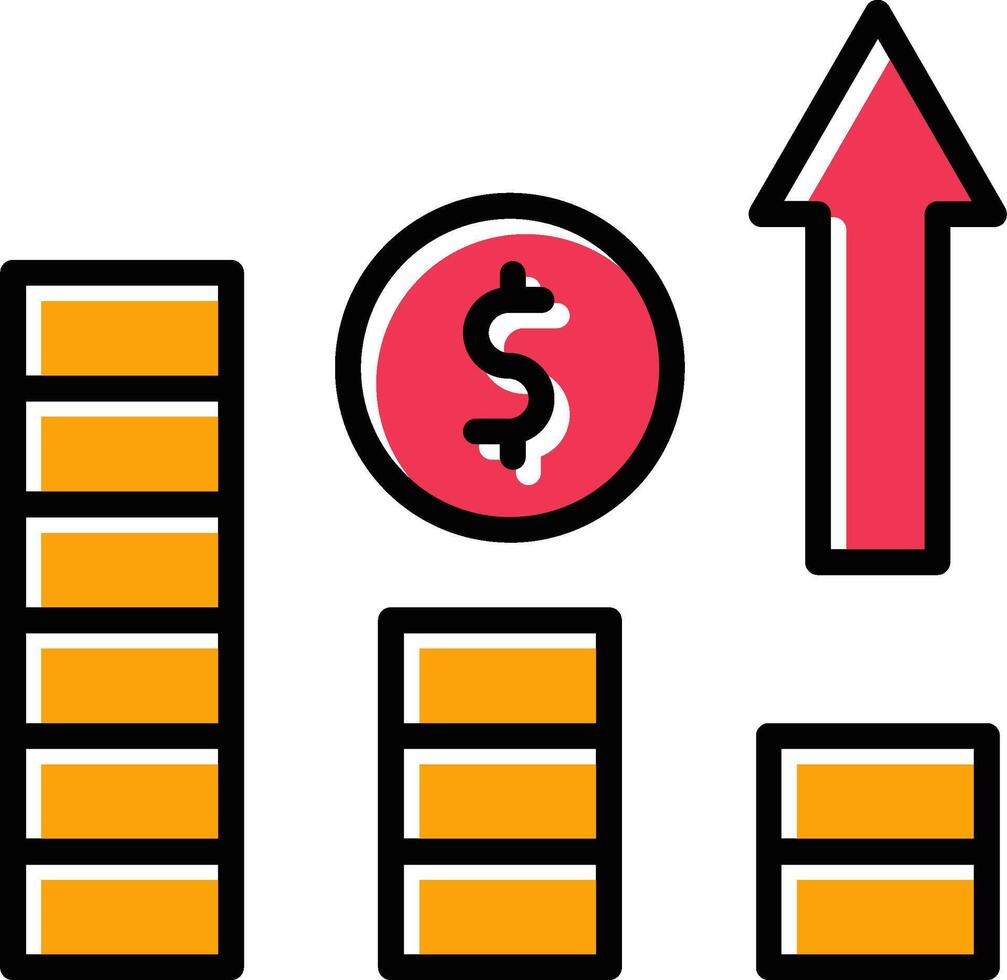 Vektorsymbol für Investitionen vektor
