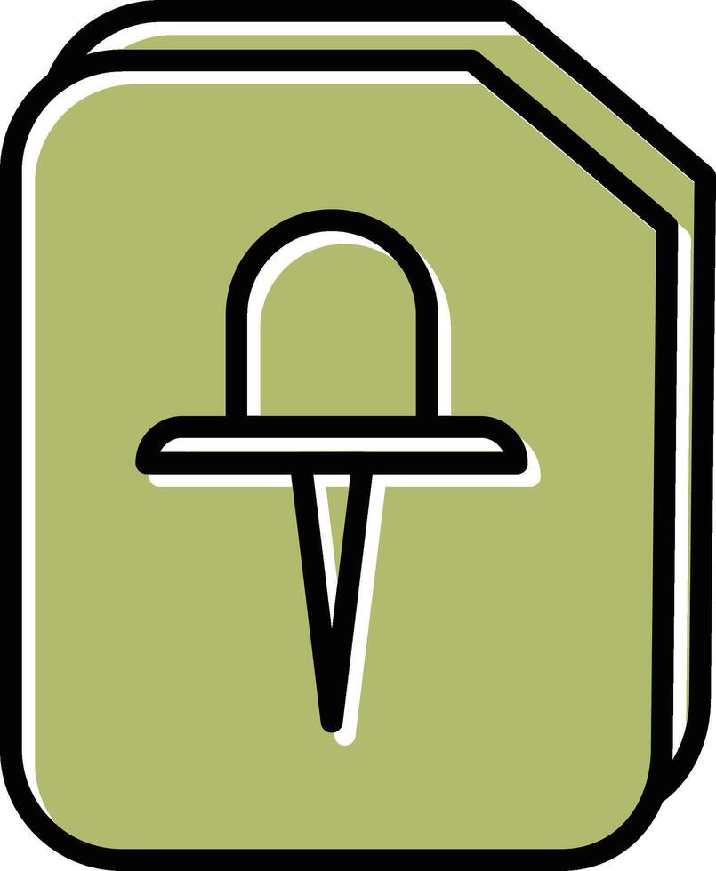 Büro-Pin-Vektor-Symbol vektor