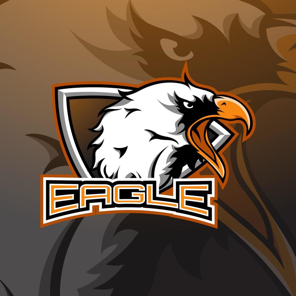 eagle maskot logotyp vektor