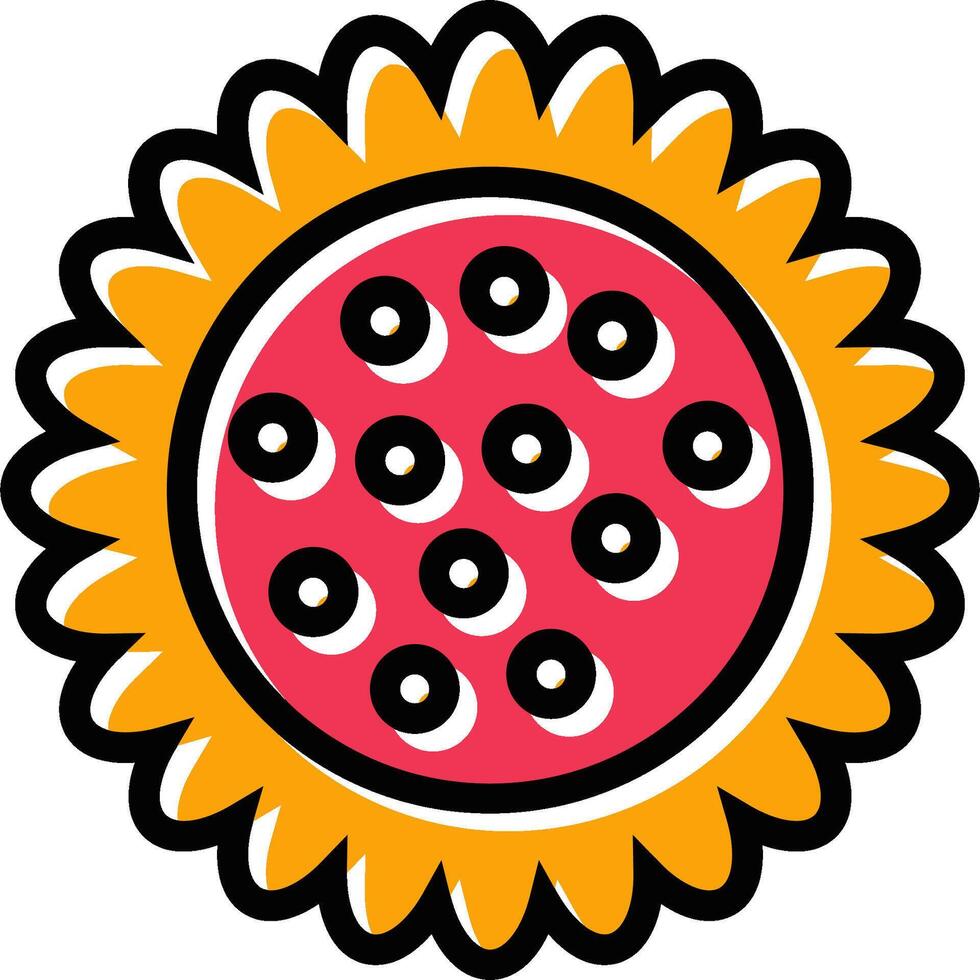 Symbol für Sonnenblumenvektor vektor