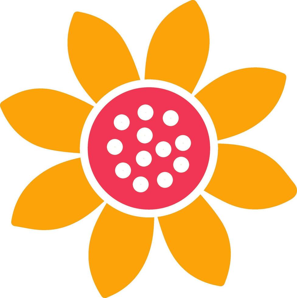 Symbol für Sonnenblumenvektor vektor