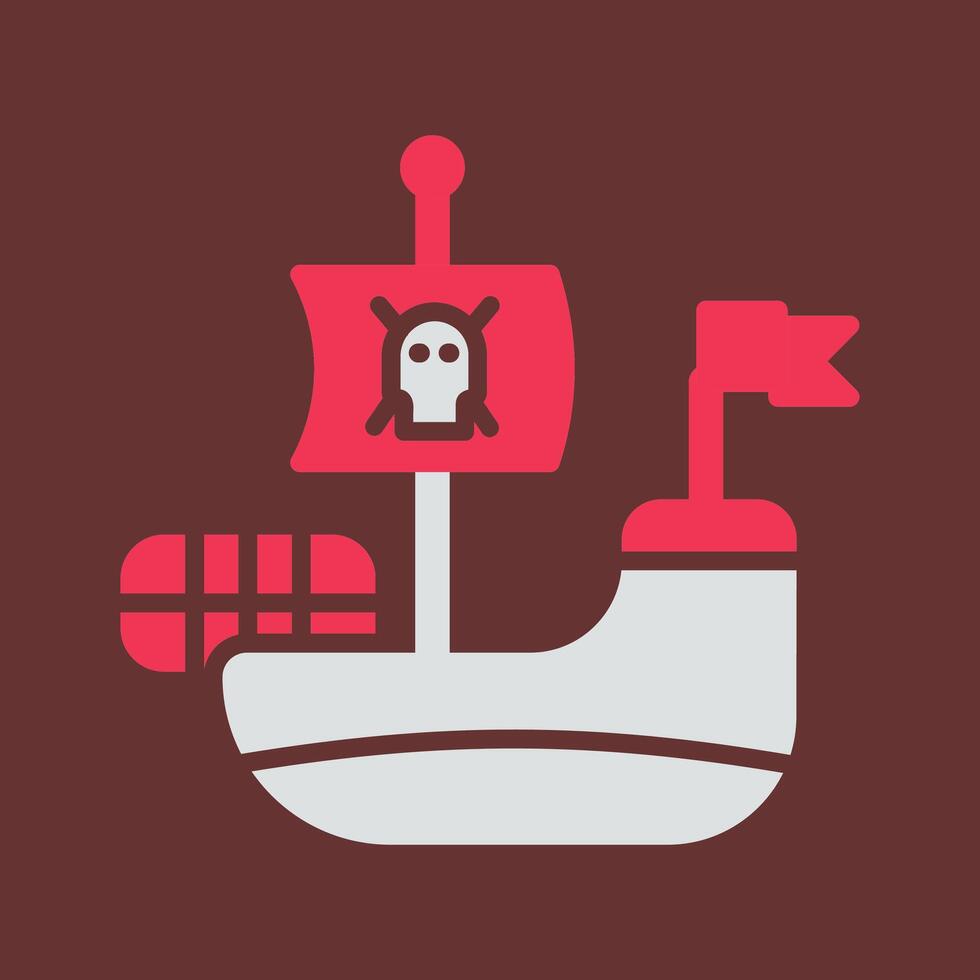 Piratenschiff-Vektorsymbol vektor