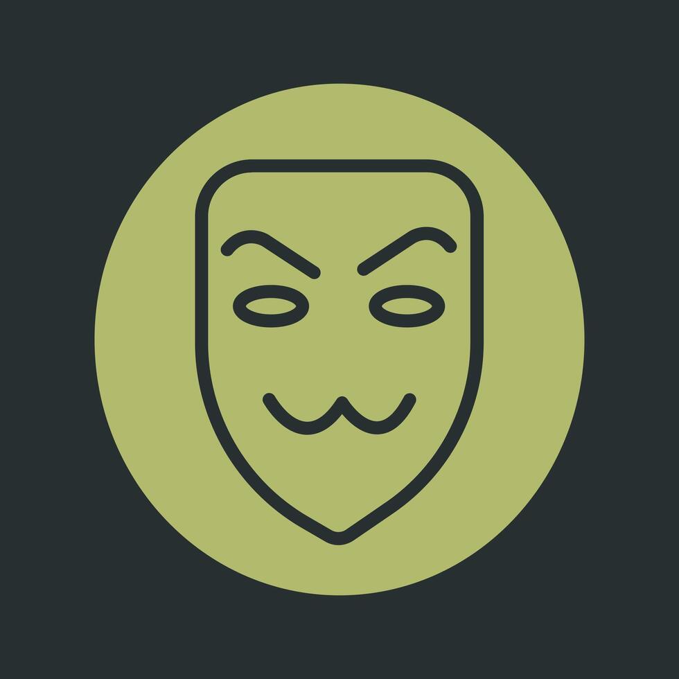 Hacker-Maskenvektor-Symbol vektor