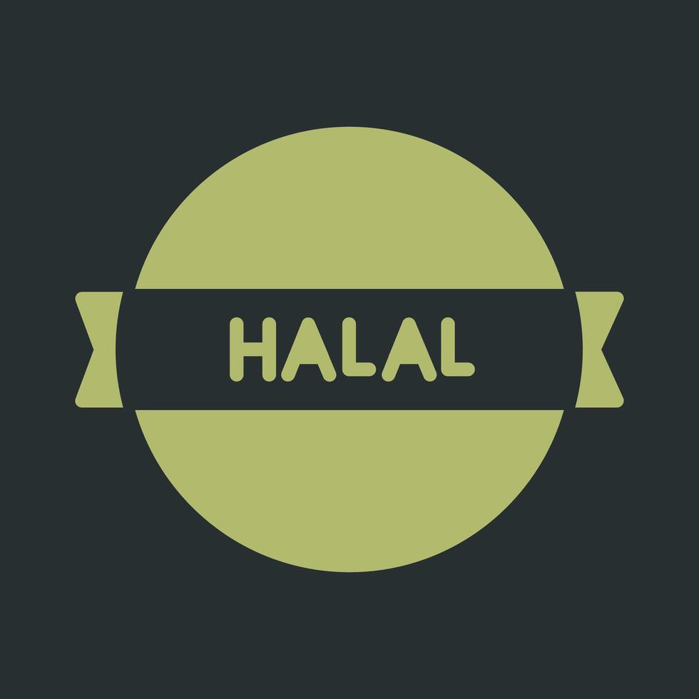 halal klistermärke vektor ikon