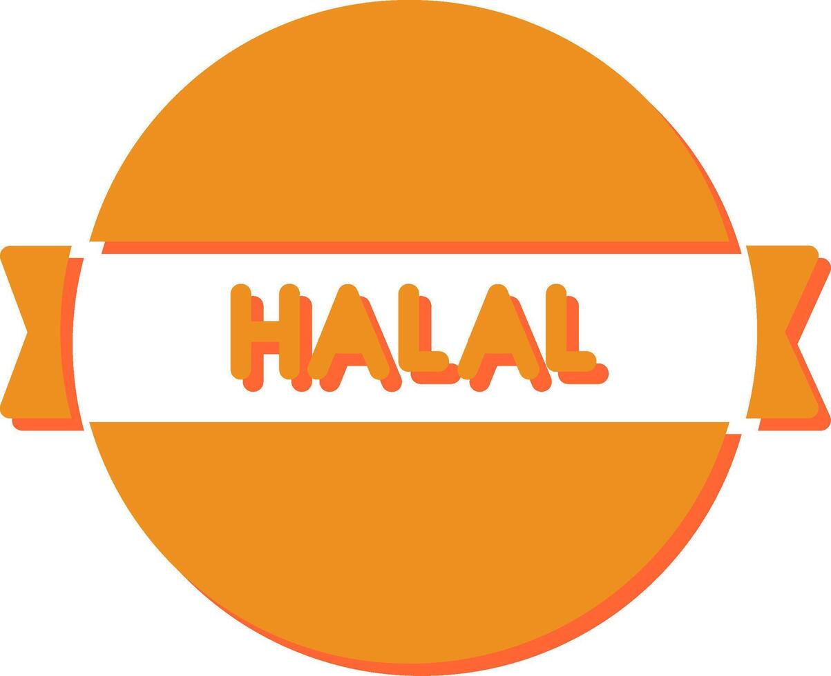 halal klistermärke vektor ikon