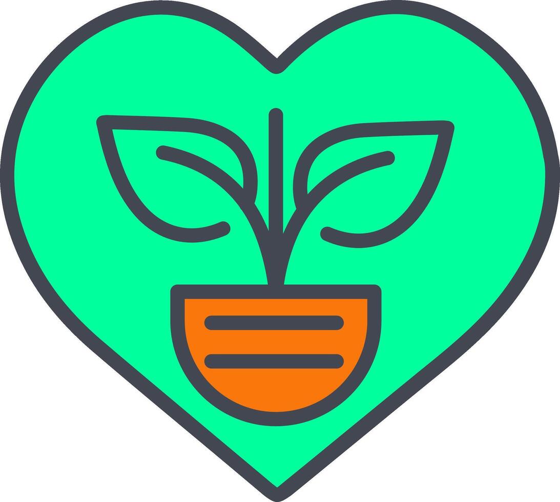 Ökologie Herz Vektor Symbol