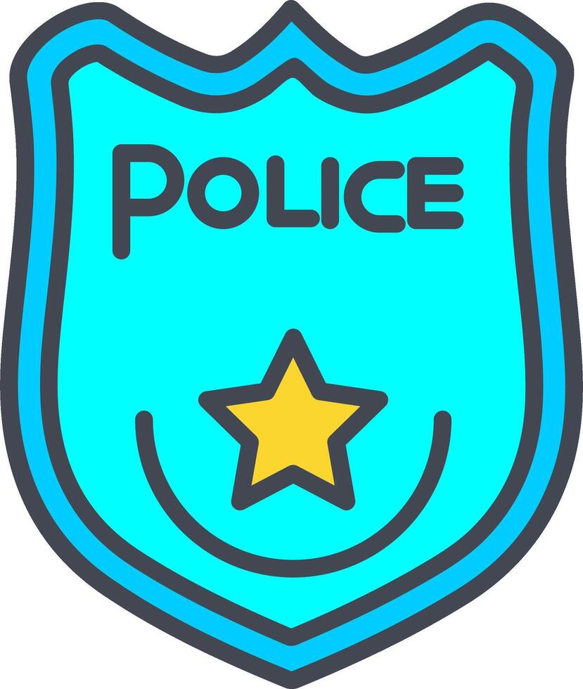 Polizei Abzeichen ich Vektor Symbol